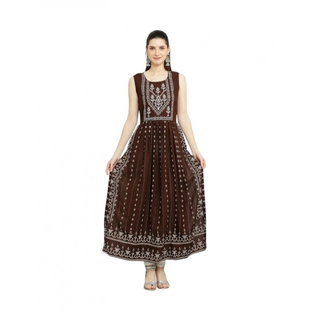 Women's Casual Rayon Sleeveless Kurti