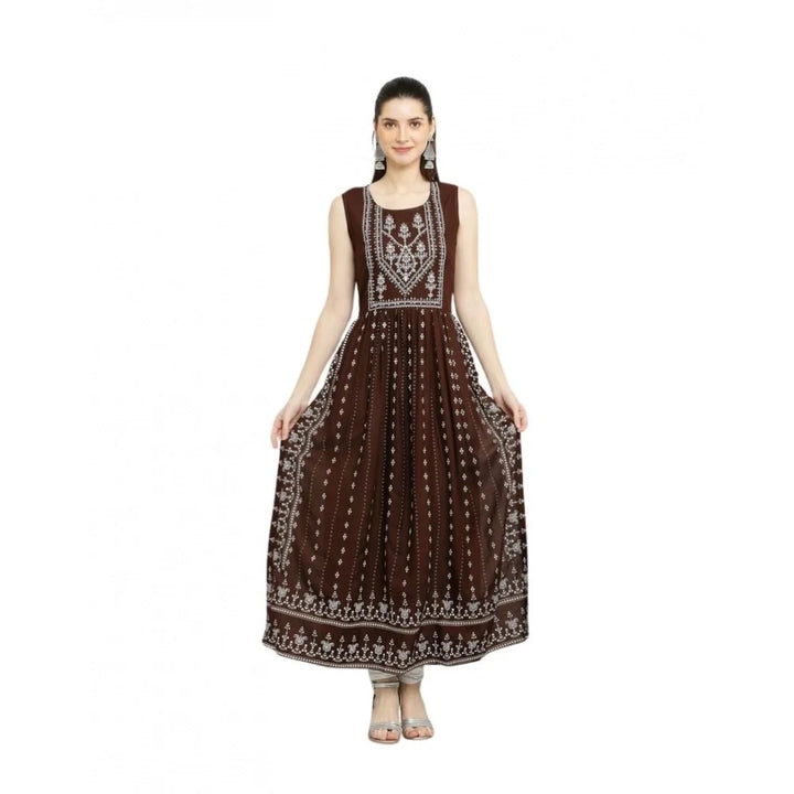 Women's Casual Rayon Sleeveless Kurti