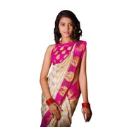 Women's Soft Lichi Silk Printed Saree With Unstitched Blouse 5.5Mtr