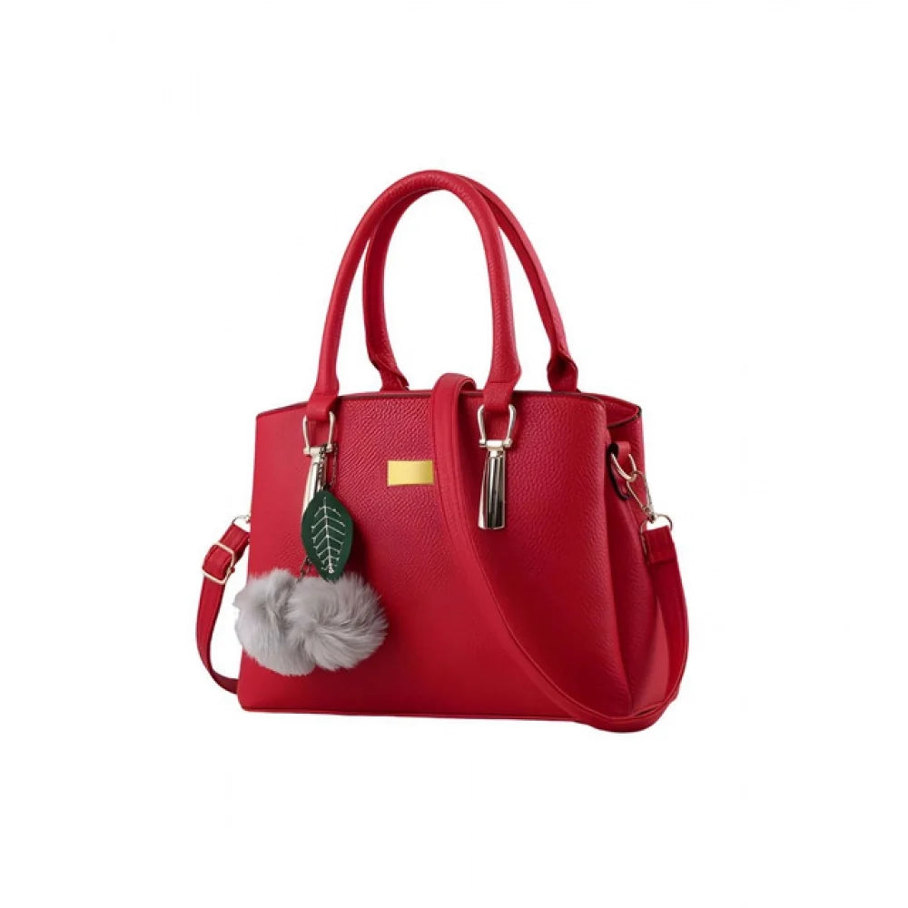 Women's PU Leather Solid Shoulder Zipper Handbag