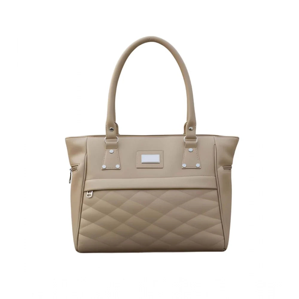 Women's PU Leather Solid Shoulder Zipper Handbag